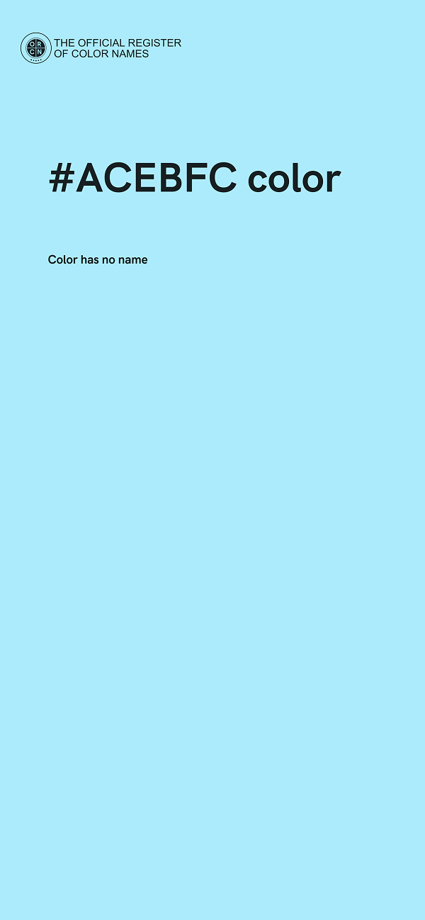 #ACEBFC color image