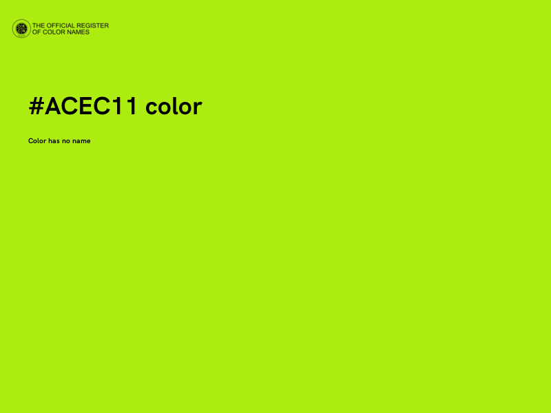 #ACEC11 color image