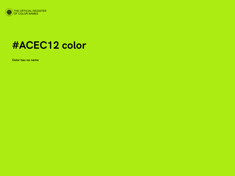 #ACEC12 color image