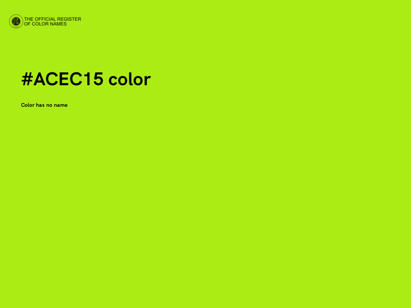 #ACEC15 color image