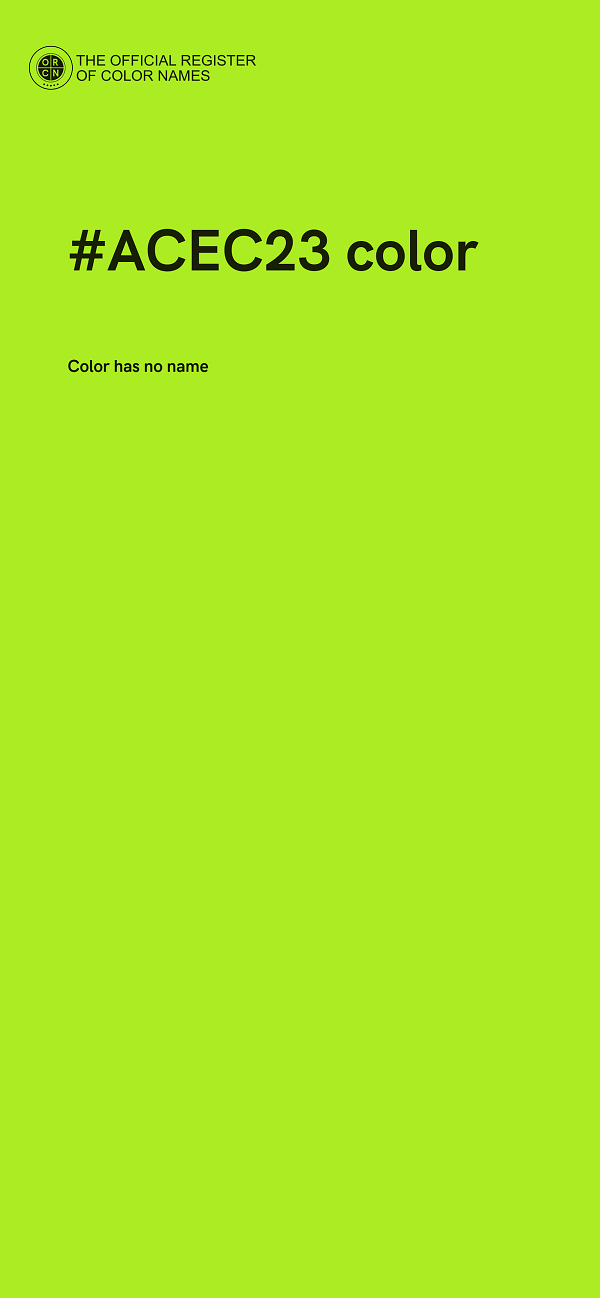 #ACEC23 color image