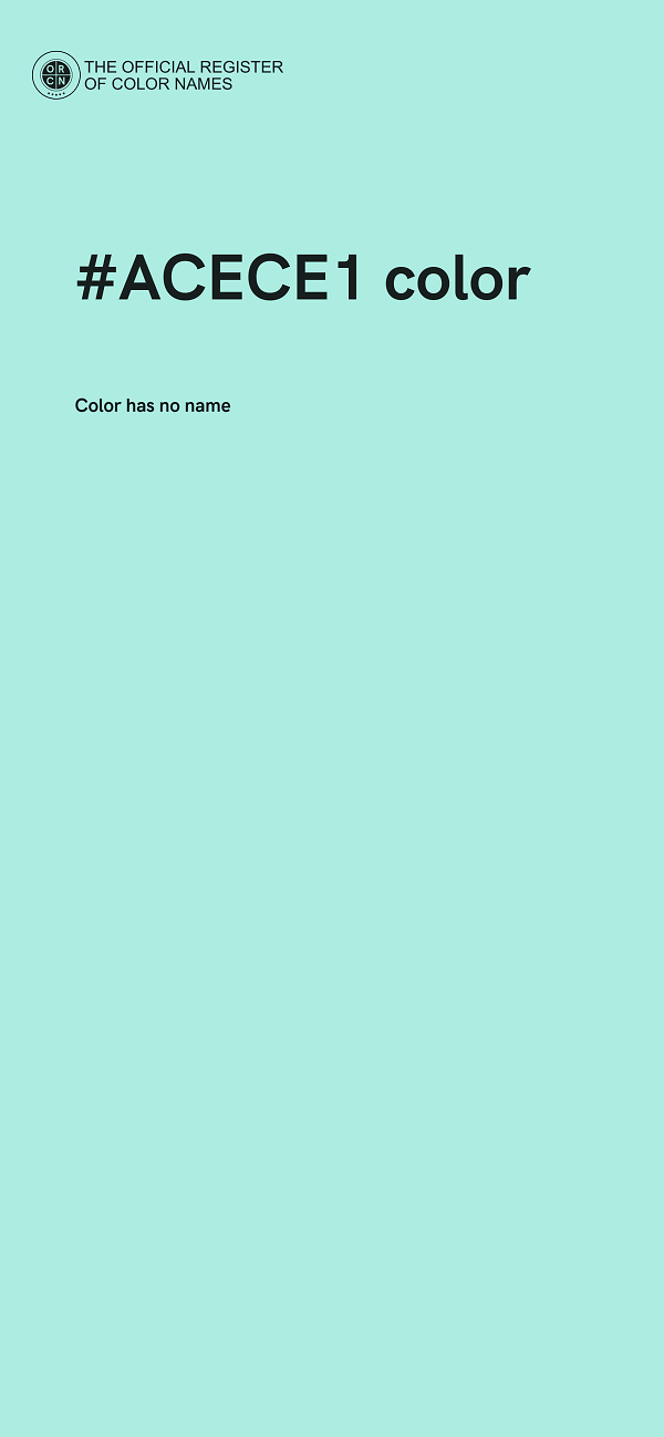 #ACECE1 color image