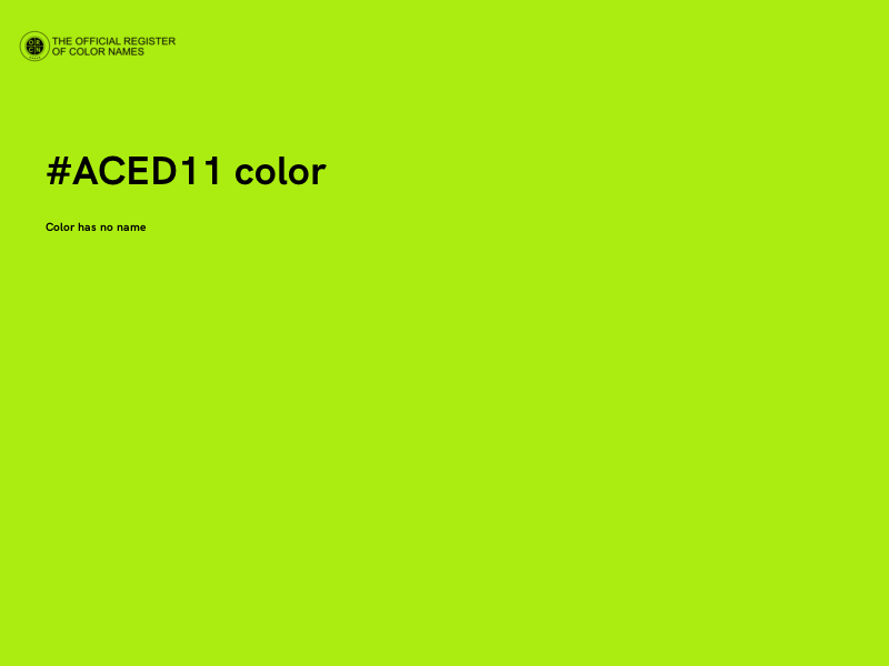 #ACED11 color image