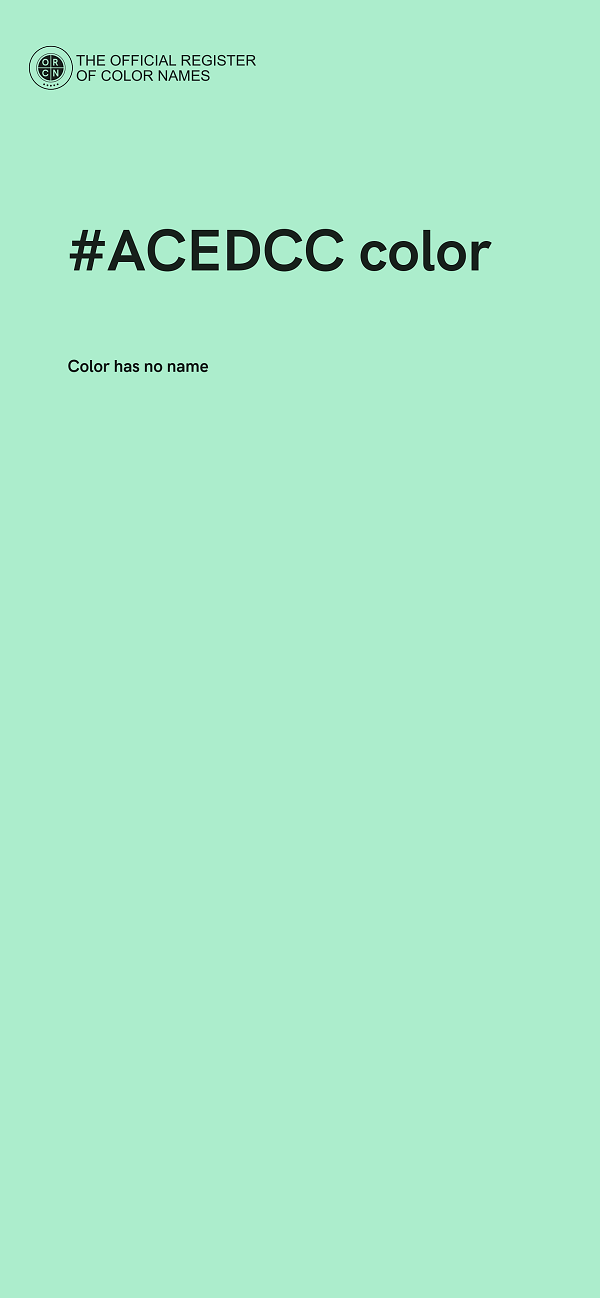 #ACEDCC color image