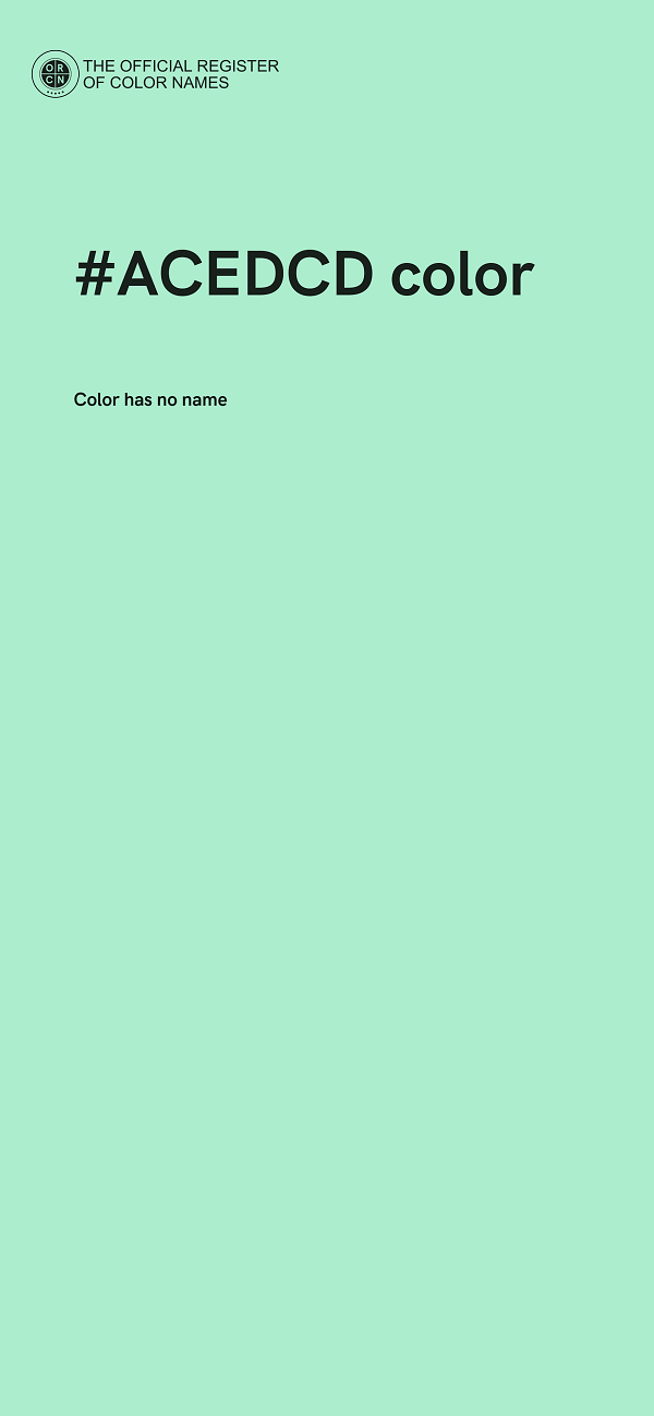 #ACEDCD color image