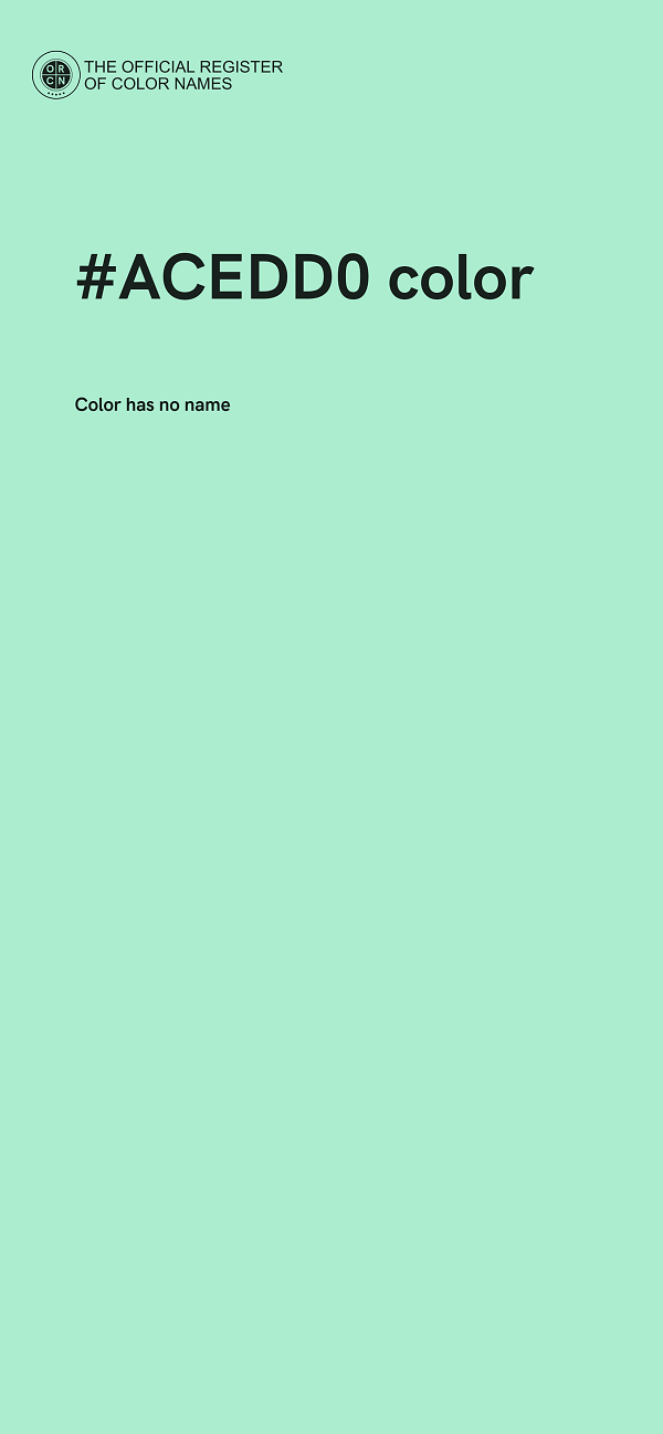 #ACEDD0 color image