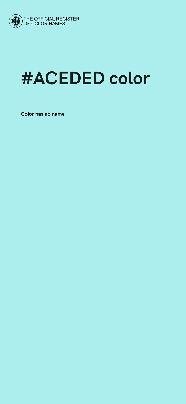 #ACEDED color image