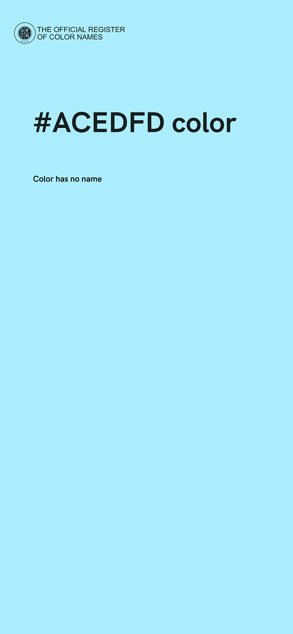 #ACEDFD color image