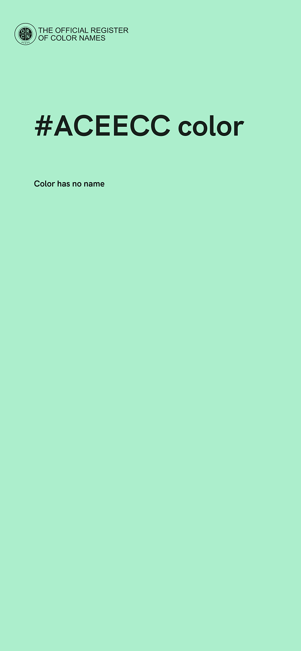 #ACEECC color image