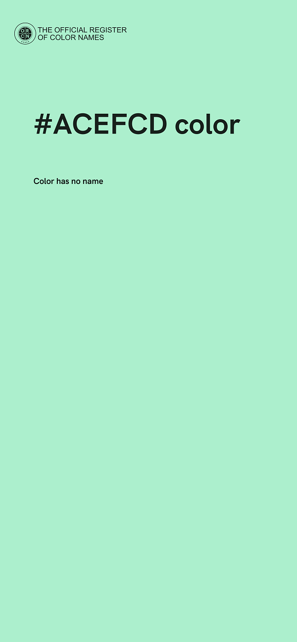 #ACEFCD color image