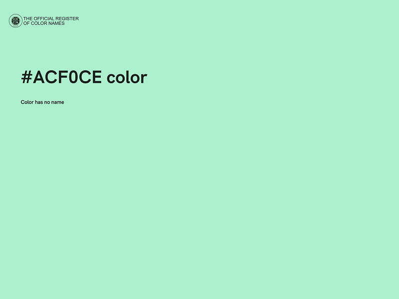 #ACF0CE color image