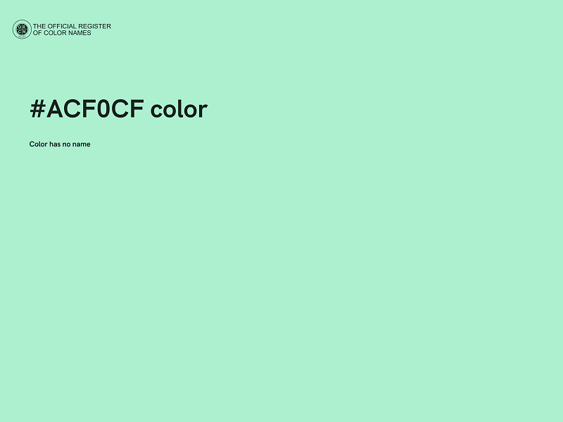 #ACF0CF color image