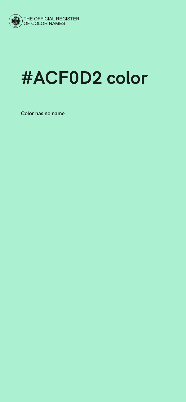 #ACF0D2 color image