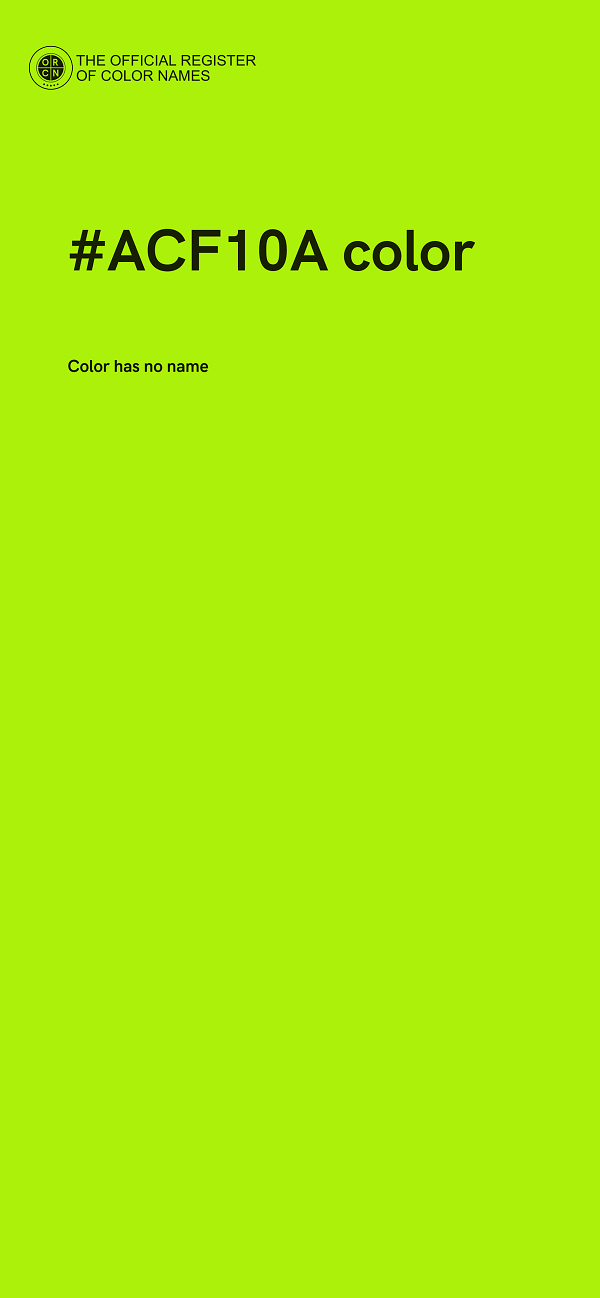 #ACF10A color image