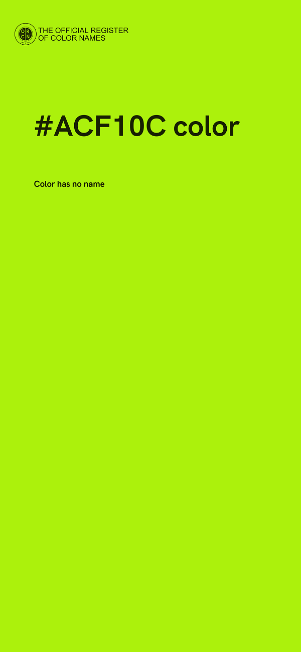 #ACF10C color image