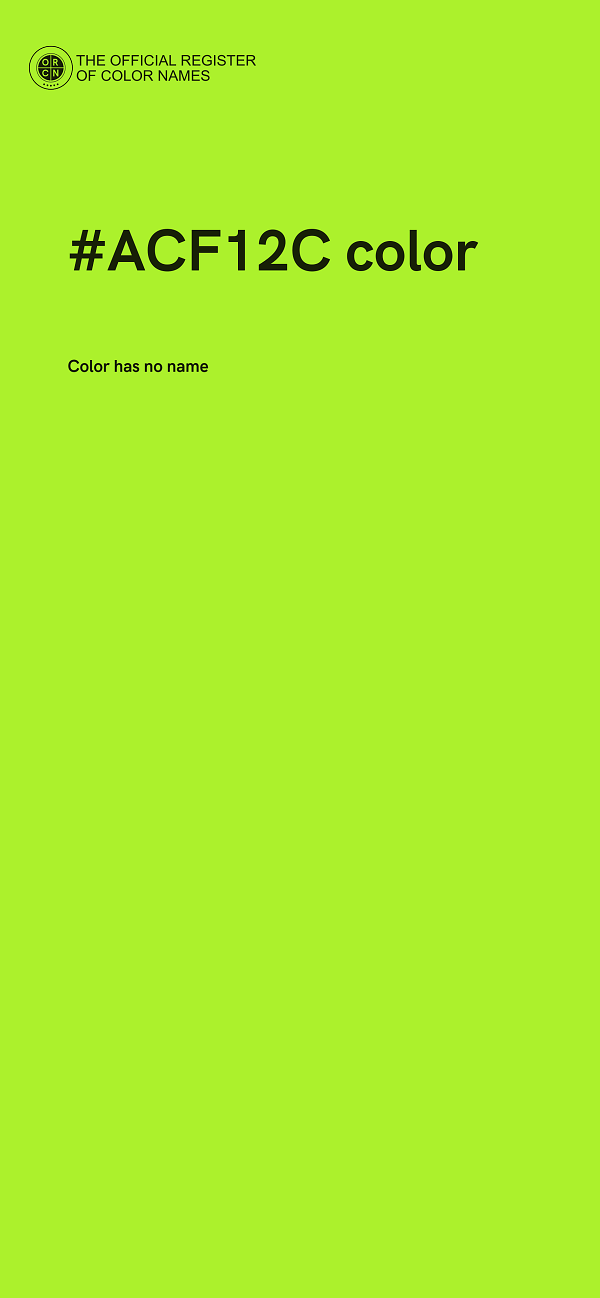 #ACF12C color image