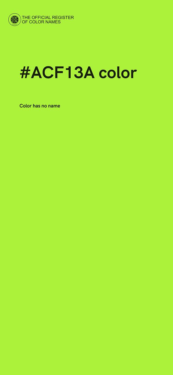 #ACF13A color image