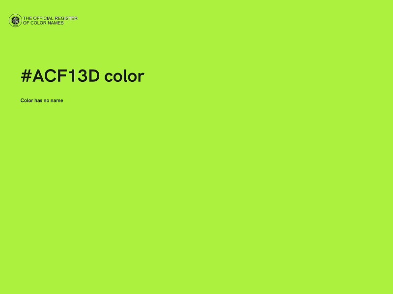 #ACF13D color image