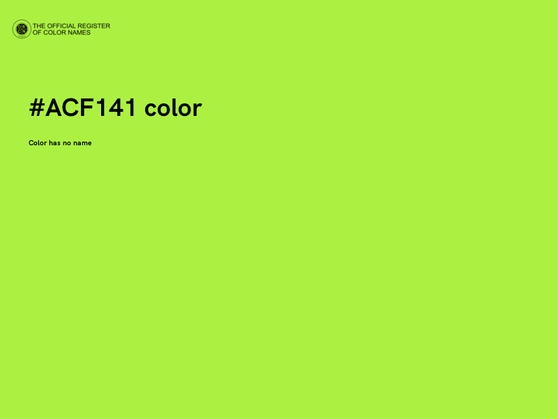 #ACF141 color image