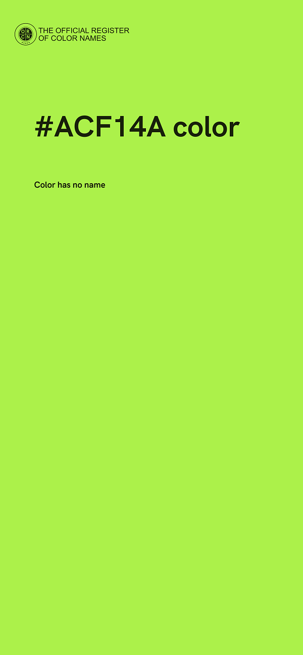 #ACF14A color image
