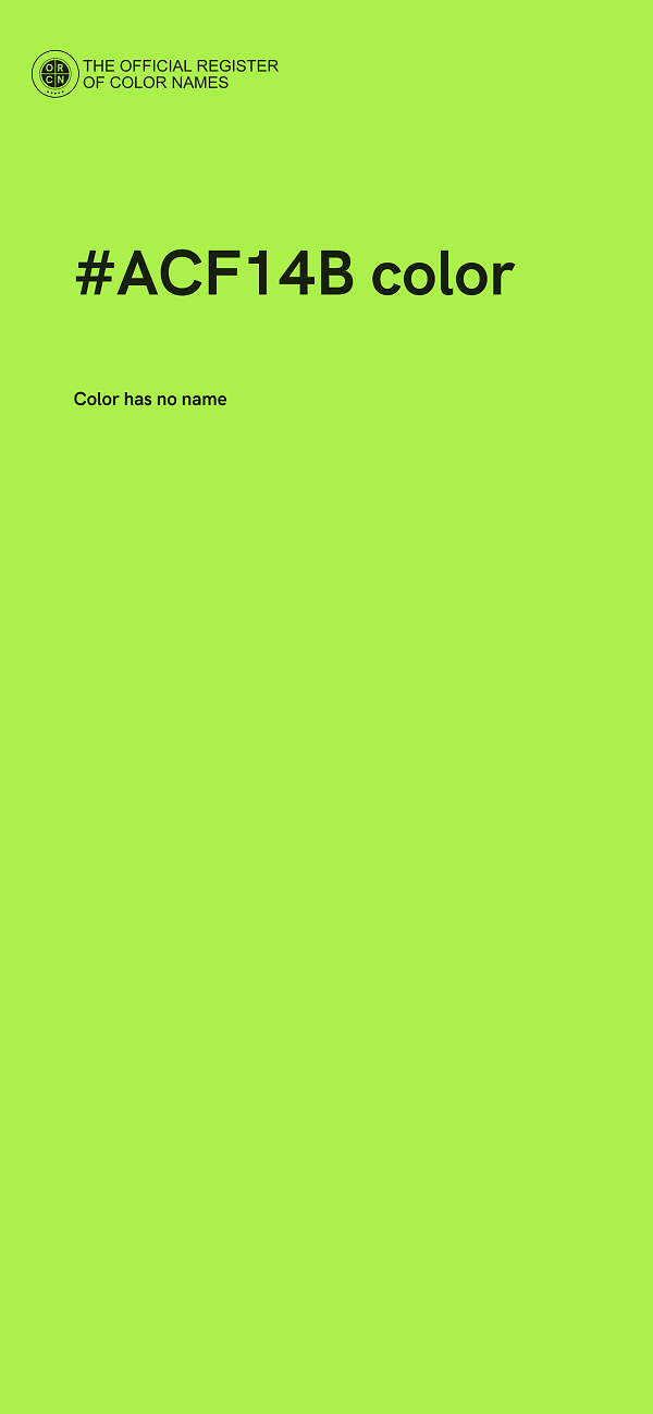 #ACF14B color image