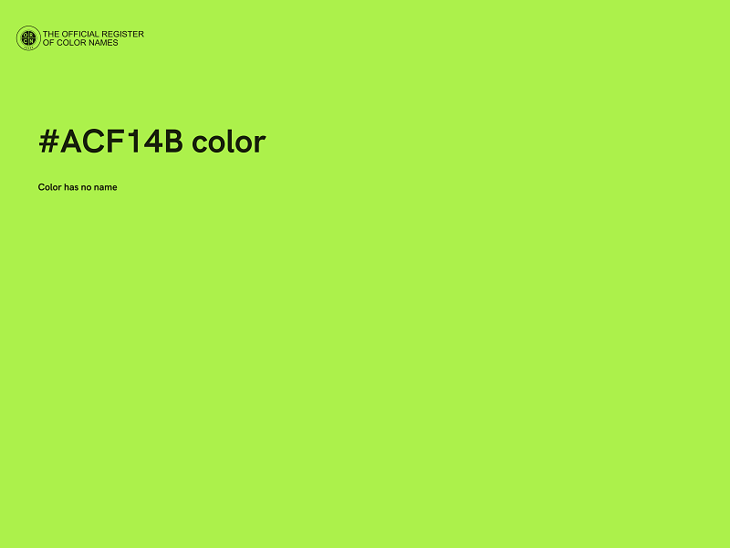 #ACF14B color image