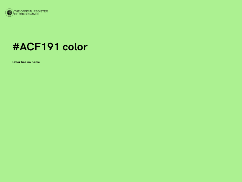 #ACF191 color image