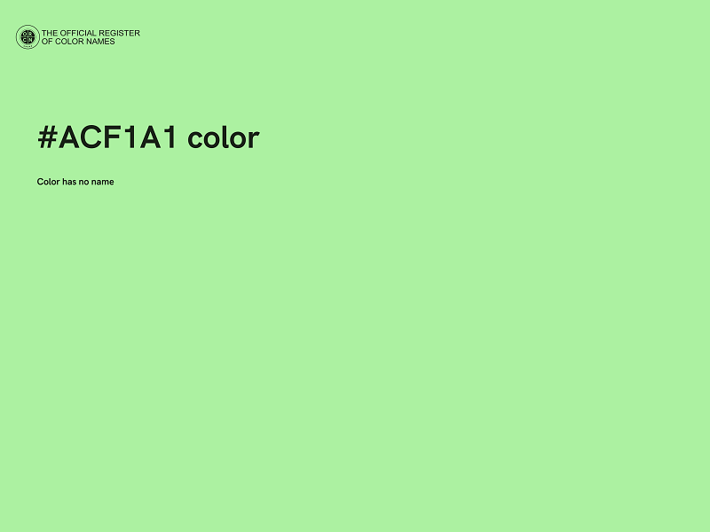 #ACF1A1 color image