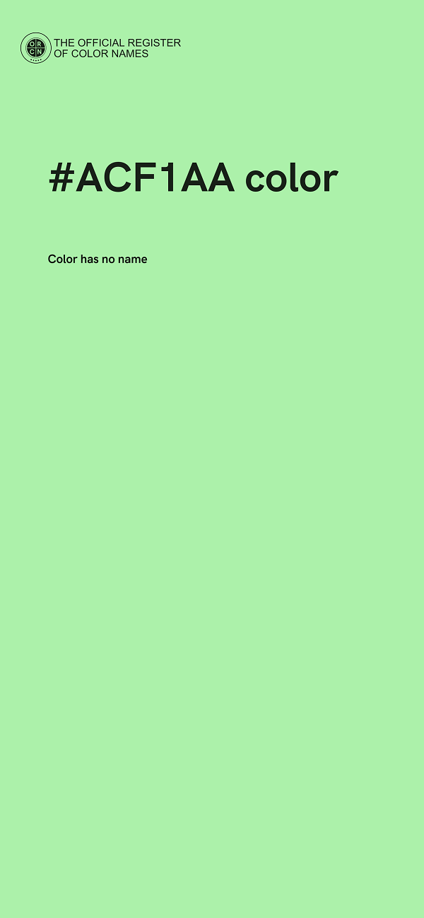 #ACF1AA color image