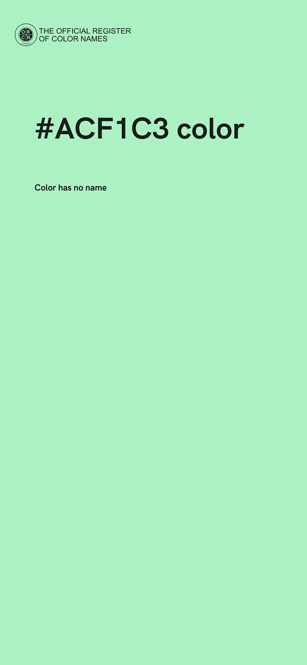 #ACF1C3 color image