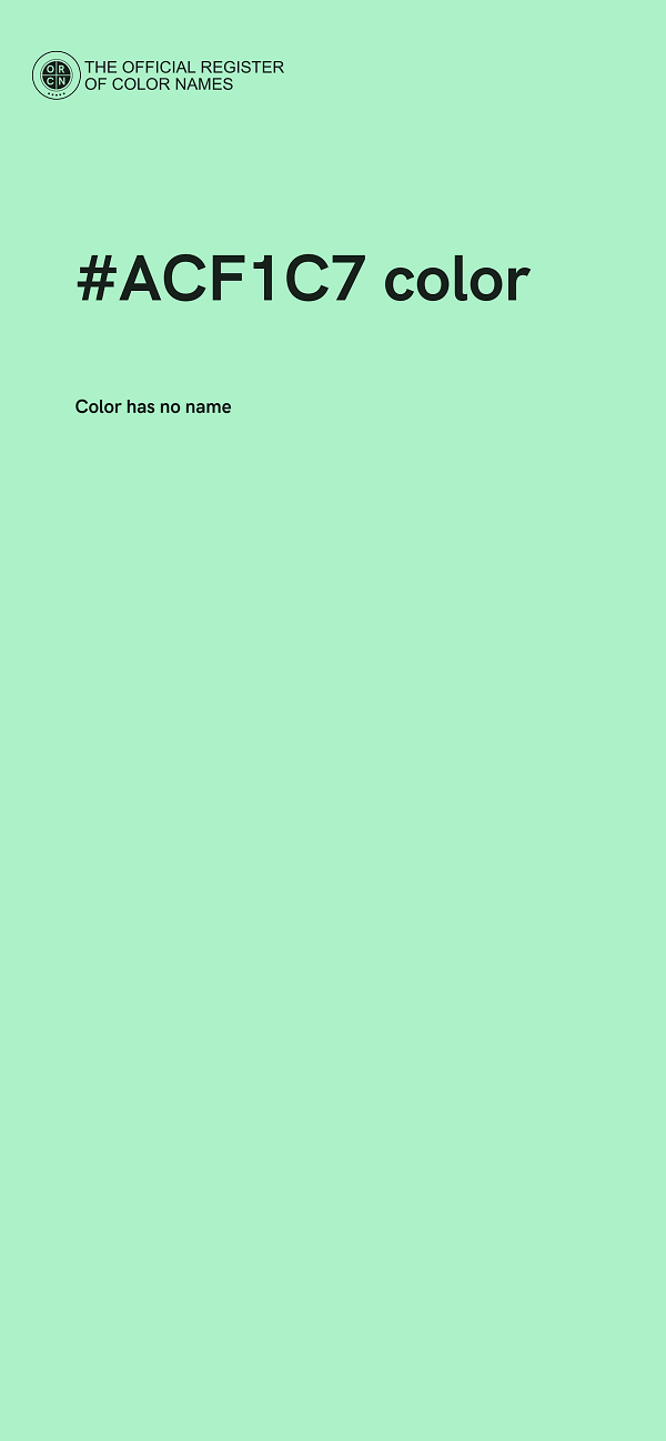 #ACF1C7 color image