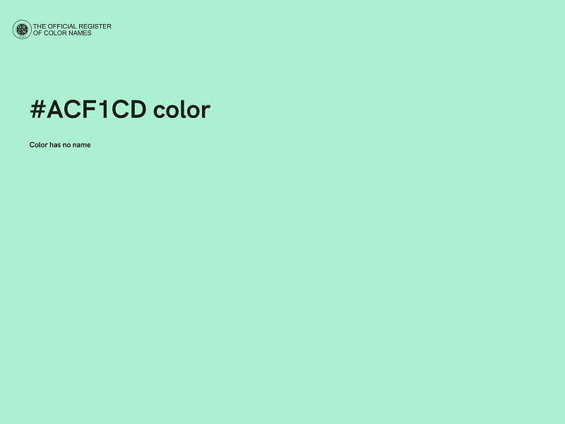 #ACF1CD color image