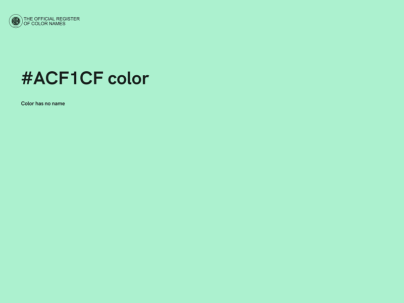 #ACF1CF color image