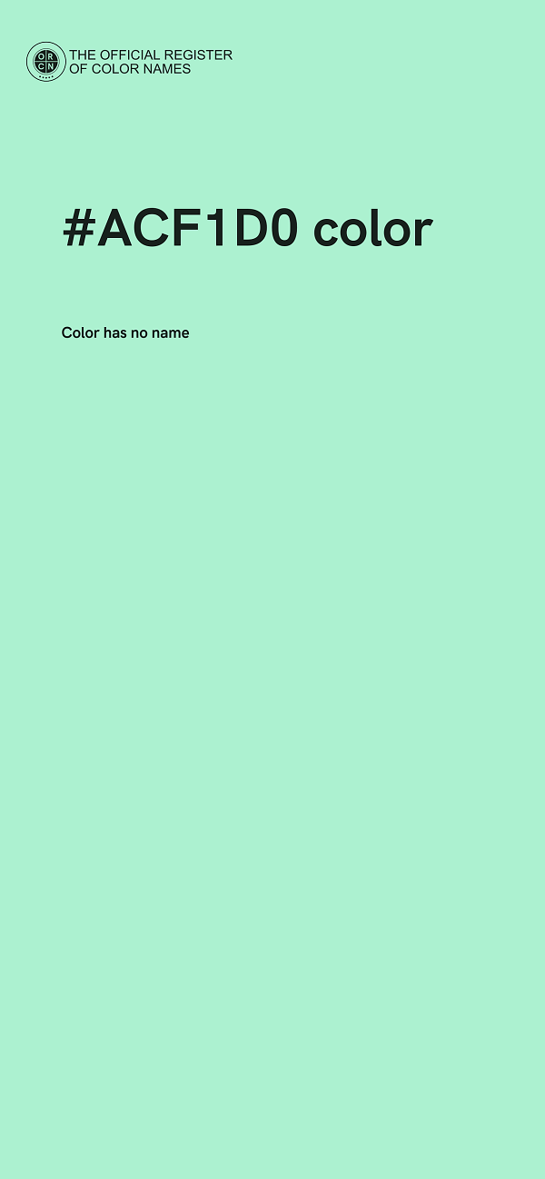 #ACF1D0 color image