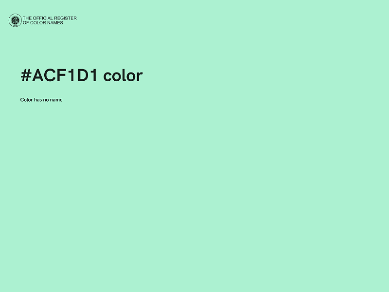 #ACF1D1 color image