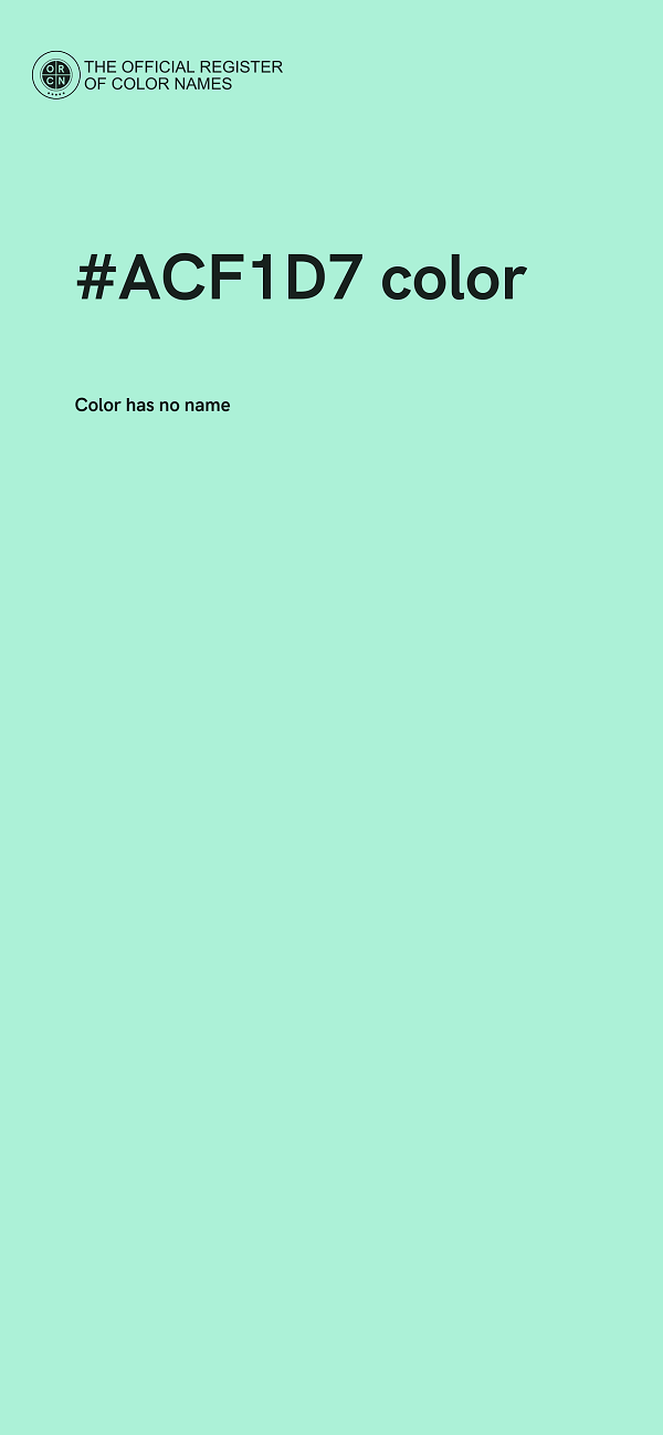 #ACF1D7 color image