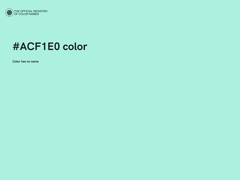 #ACF1E0 color image