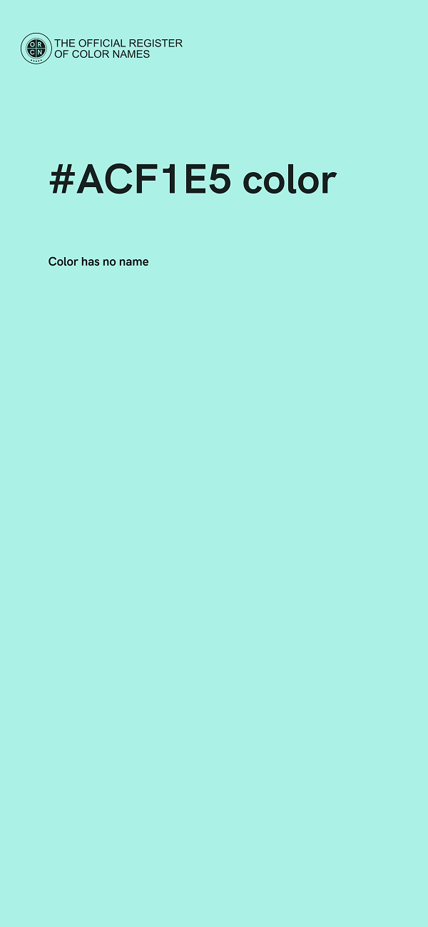 #ACF1E5 color image