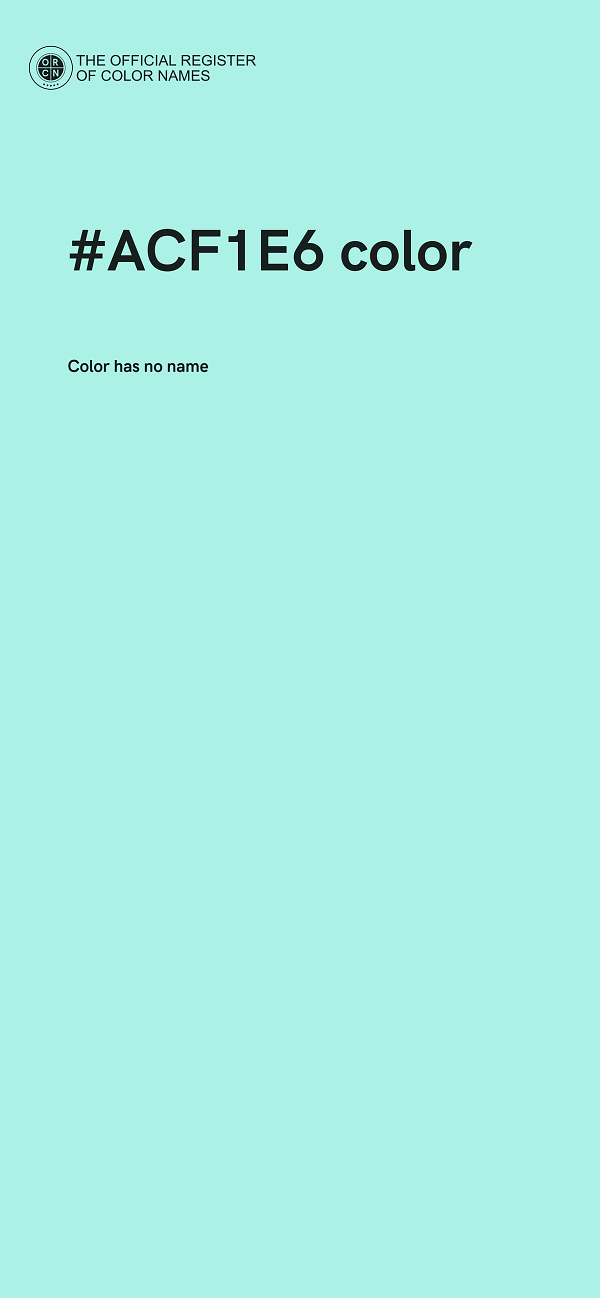 #ACF1E6 color image