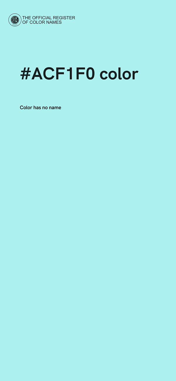 #ACF1F0 color image