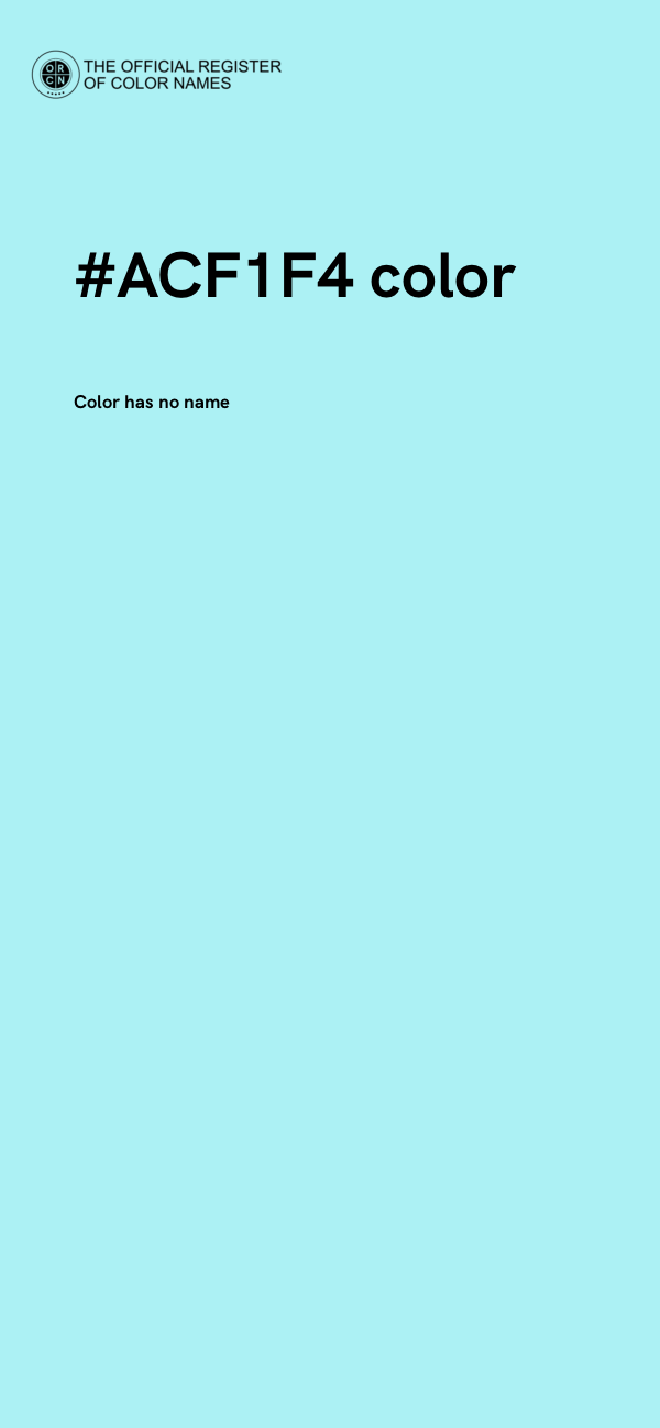 #ACF1F4 color image