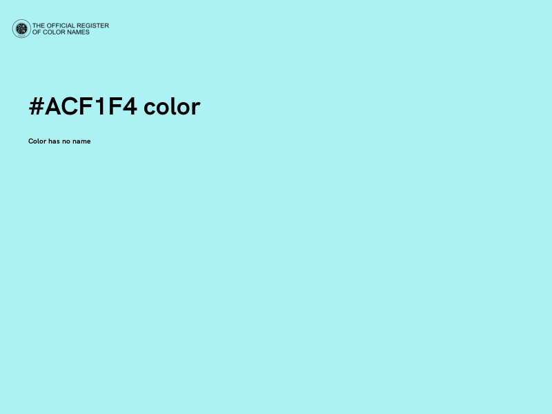 #ACF1F4 color image