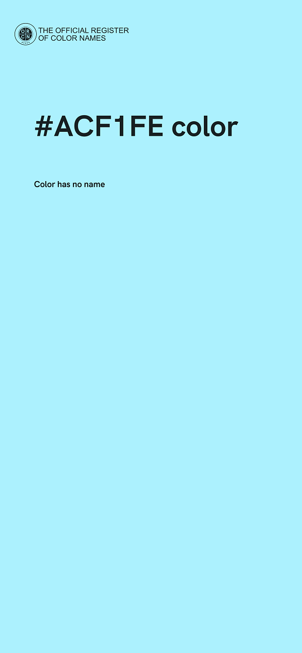 #ACF1FE color image