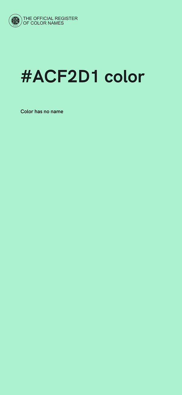 #ACF2D1 color image
