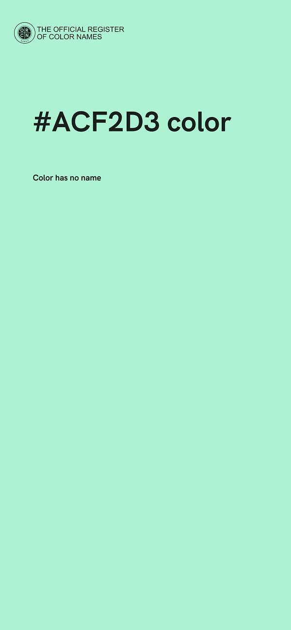 #ACF2D3 color image
