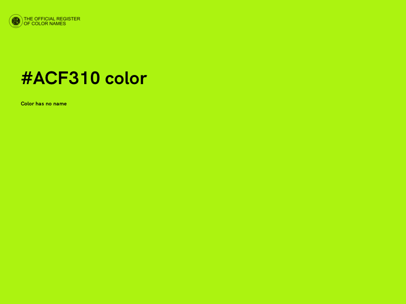 #ACF310 color image