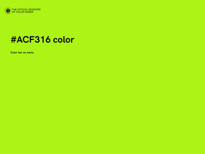 #ACF316 color image