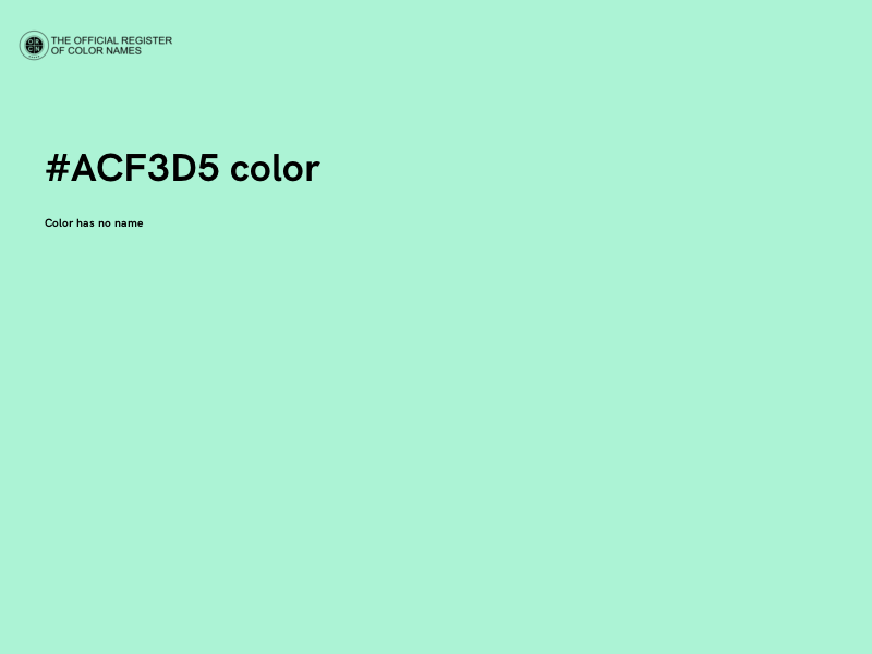 #ACF3D5 color image