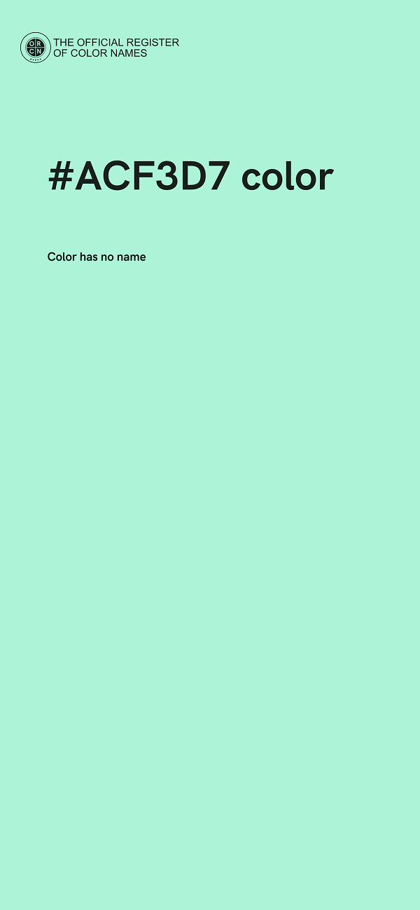 #ACF3D7 color image