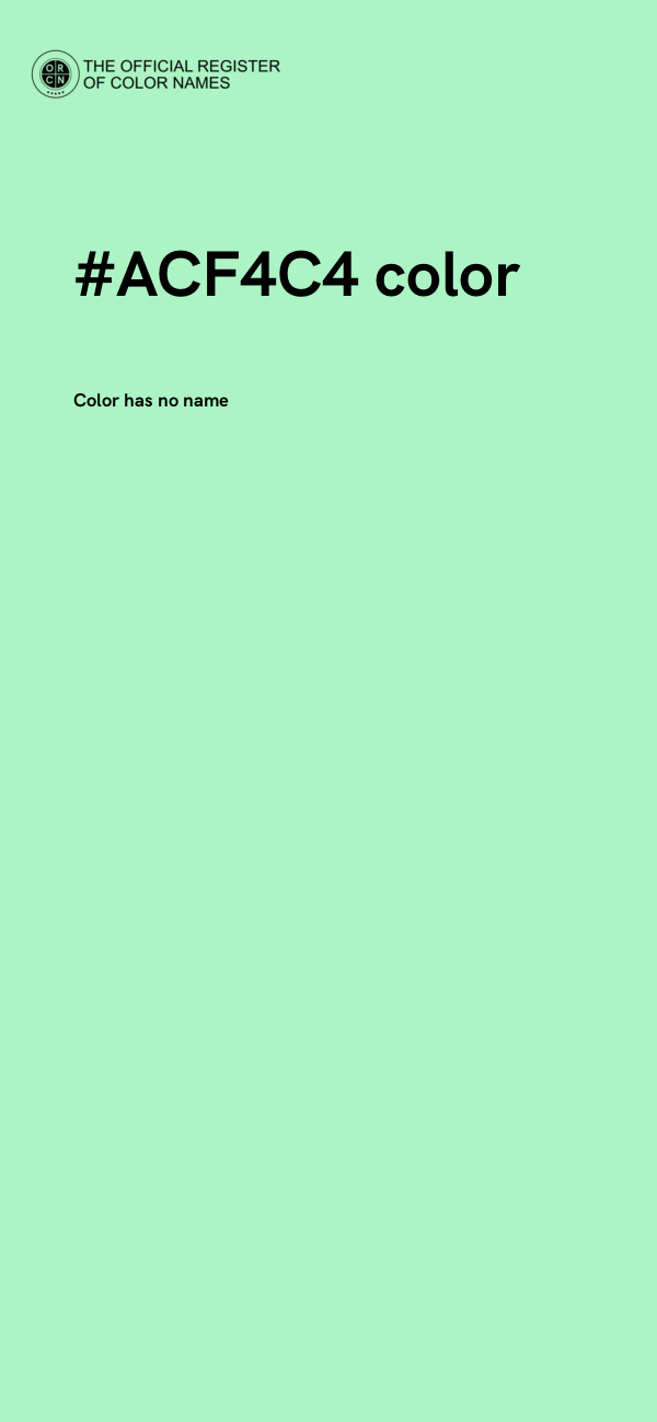 #ACF4C4 color image